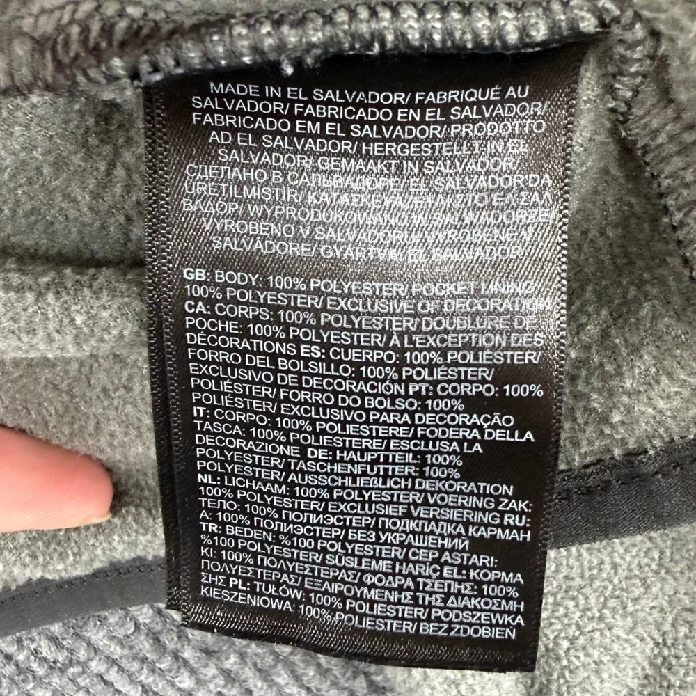 The North Face Fleece Hoodie Teen L/12 Grey Good Full Zip Colorblock Jacket